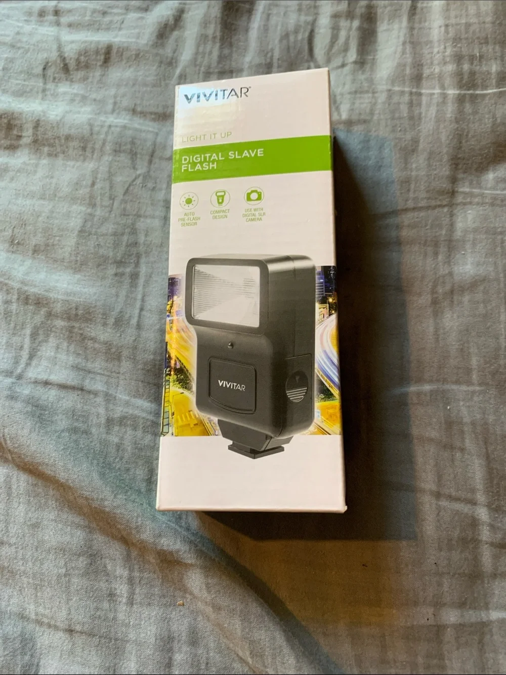 Vivitar Black Digital Slave Flash - Compact On-Camera Speedlight